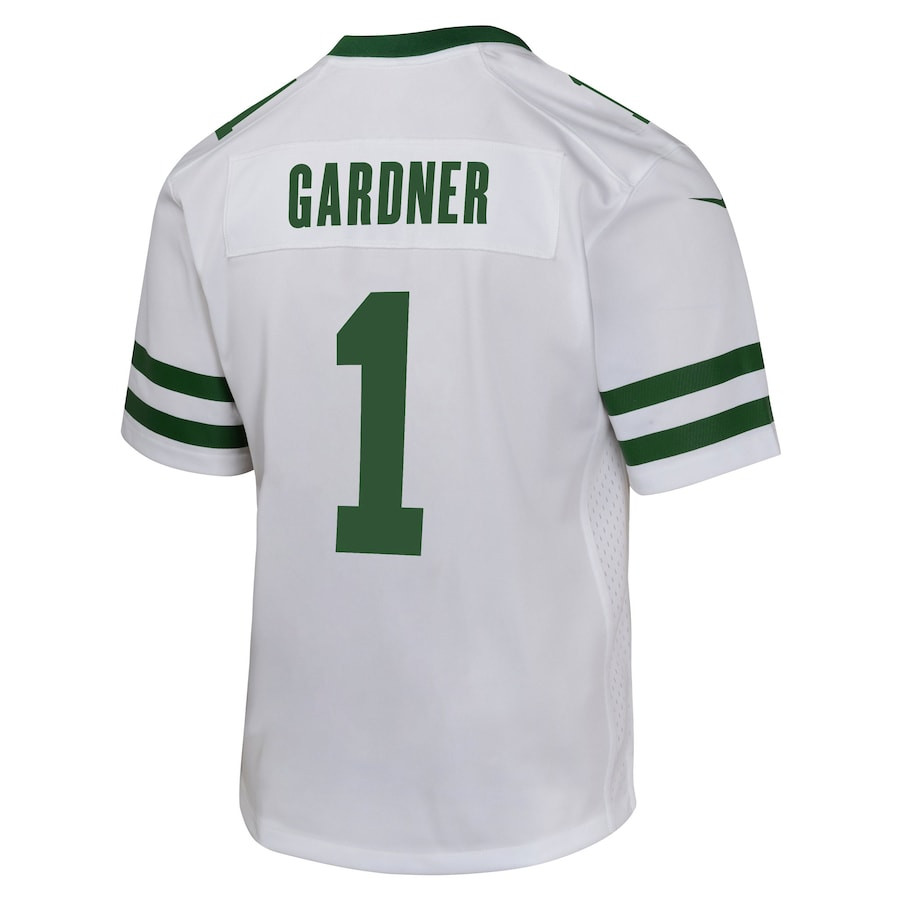 Ahmad Sauce Gardner 1 New York Jets Game Legacy White NFL Jersey Youth