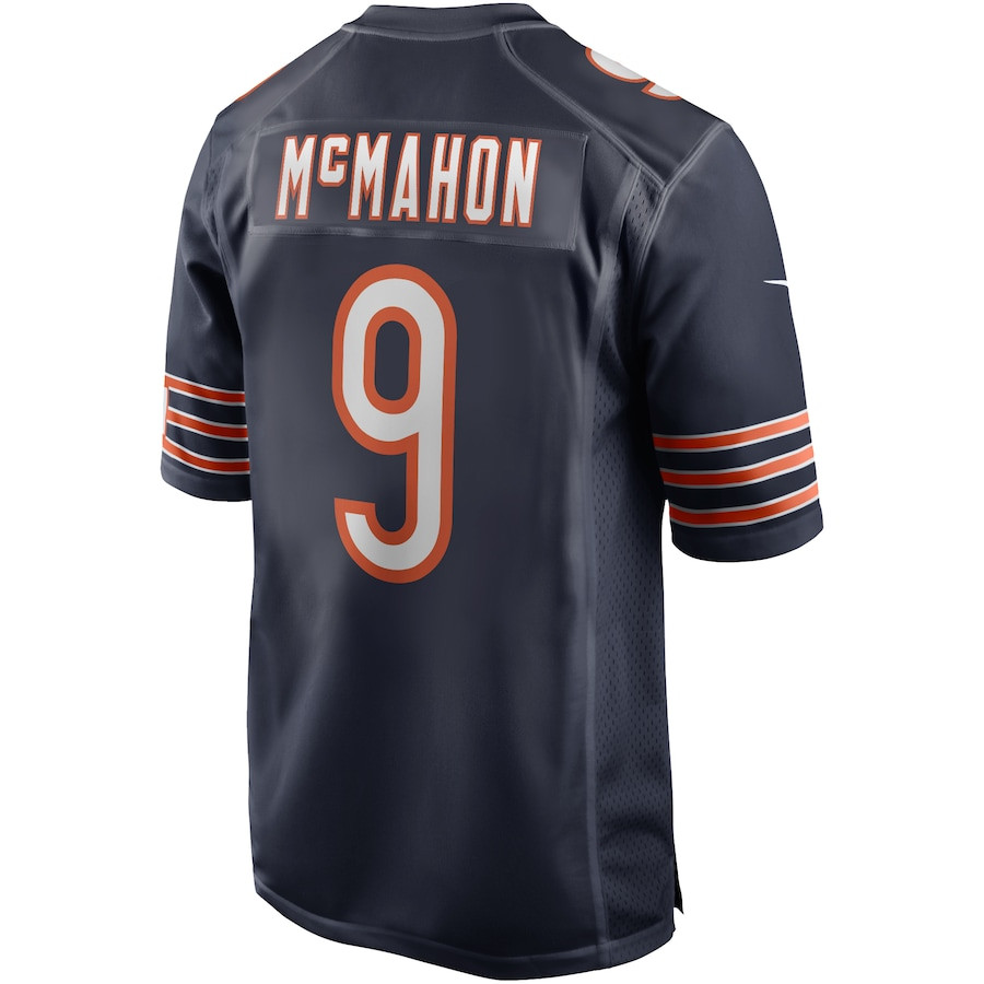 Jim McMahon 9 Chicago Bears Game Retired Navy NFL Jersey Men's