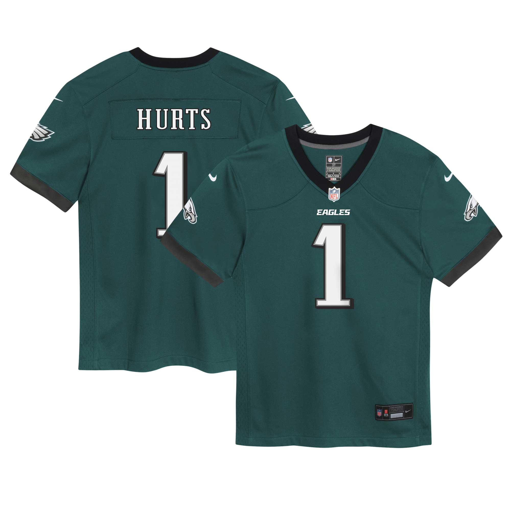 Infant Philadelphia Eagles Jalen Hurts Midnight Green Game NFL Jersey Men's