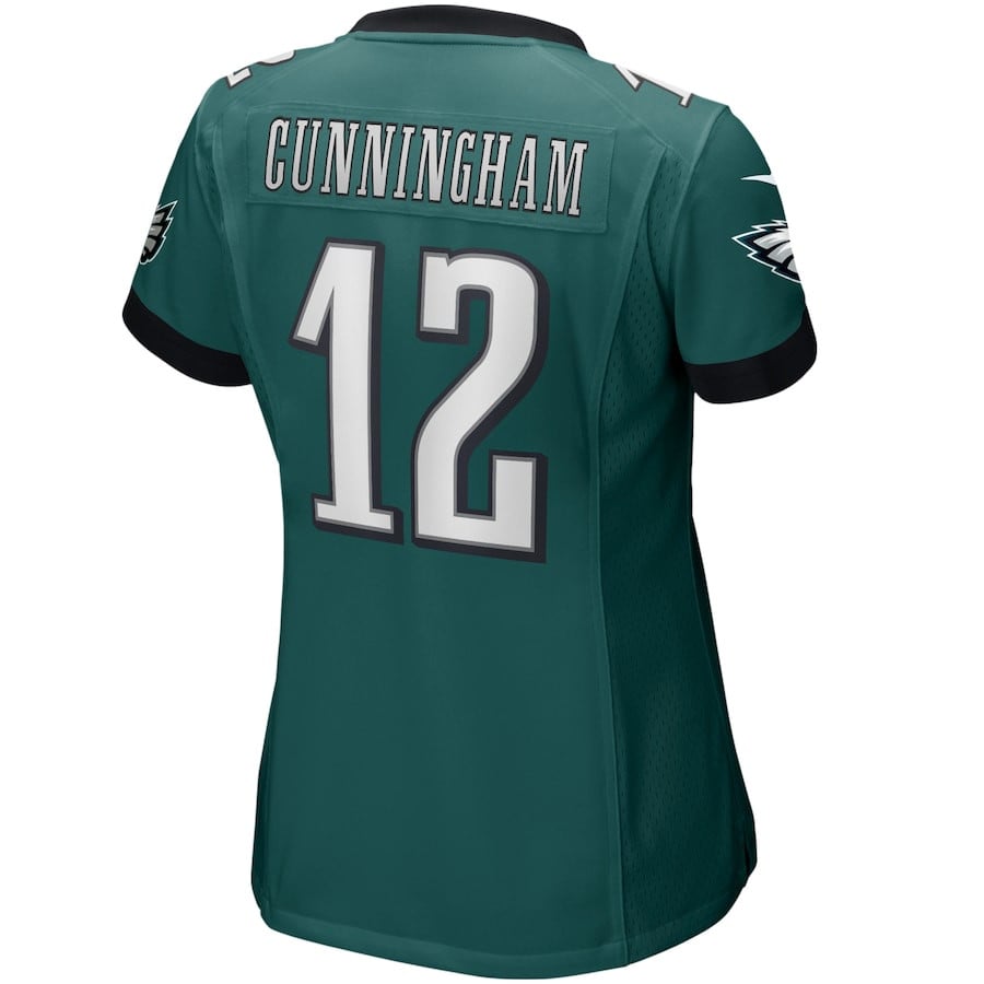 Randall Cunningham 12 Philadelphia Eagles Game Retired Player Midnight Green NFL Jersey Women's