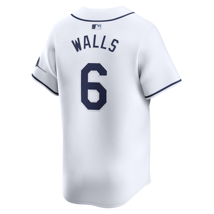 Taylor Walls 6 Tampa Bay Rays Home Limited Player White MLB Jersey Men's