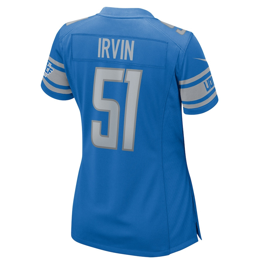 Bruce Irvin 51 Detroit Lions Game Blue NFL Jersey Women's
