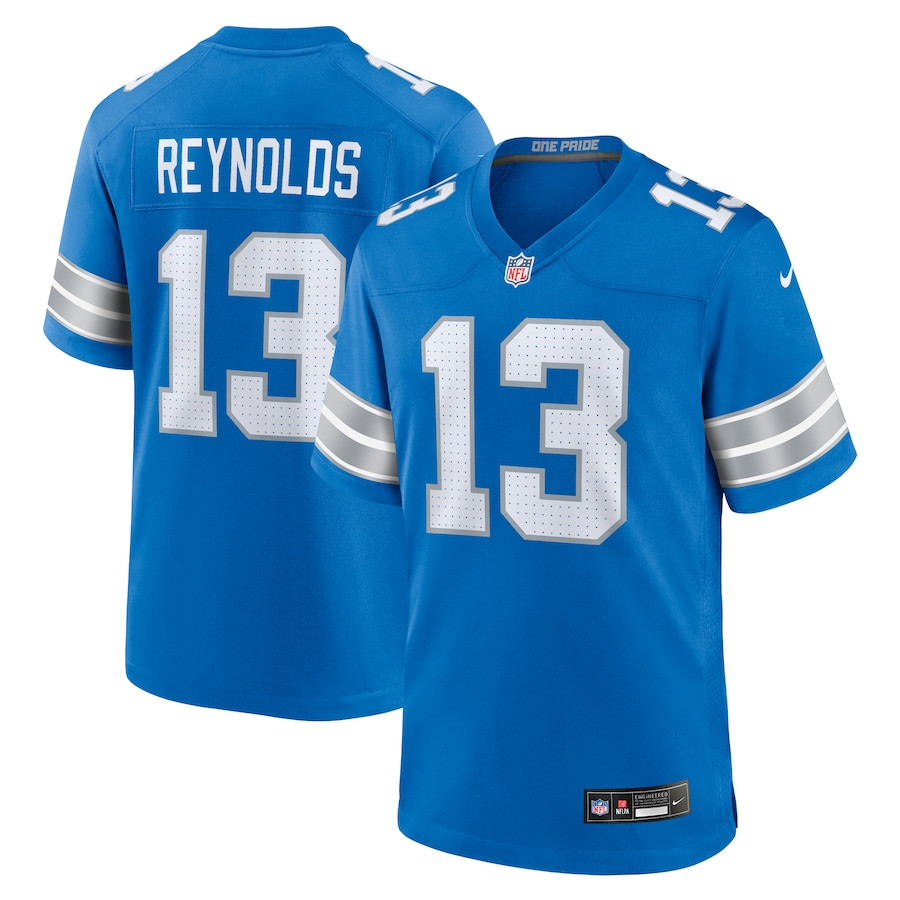 Craig Reynolds 13 Detroit Lions Team Game Blue NFL Jersey Men's