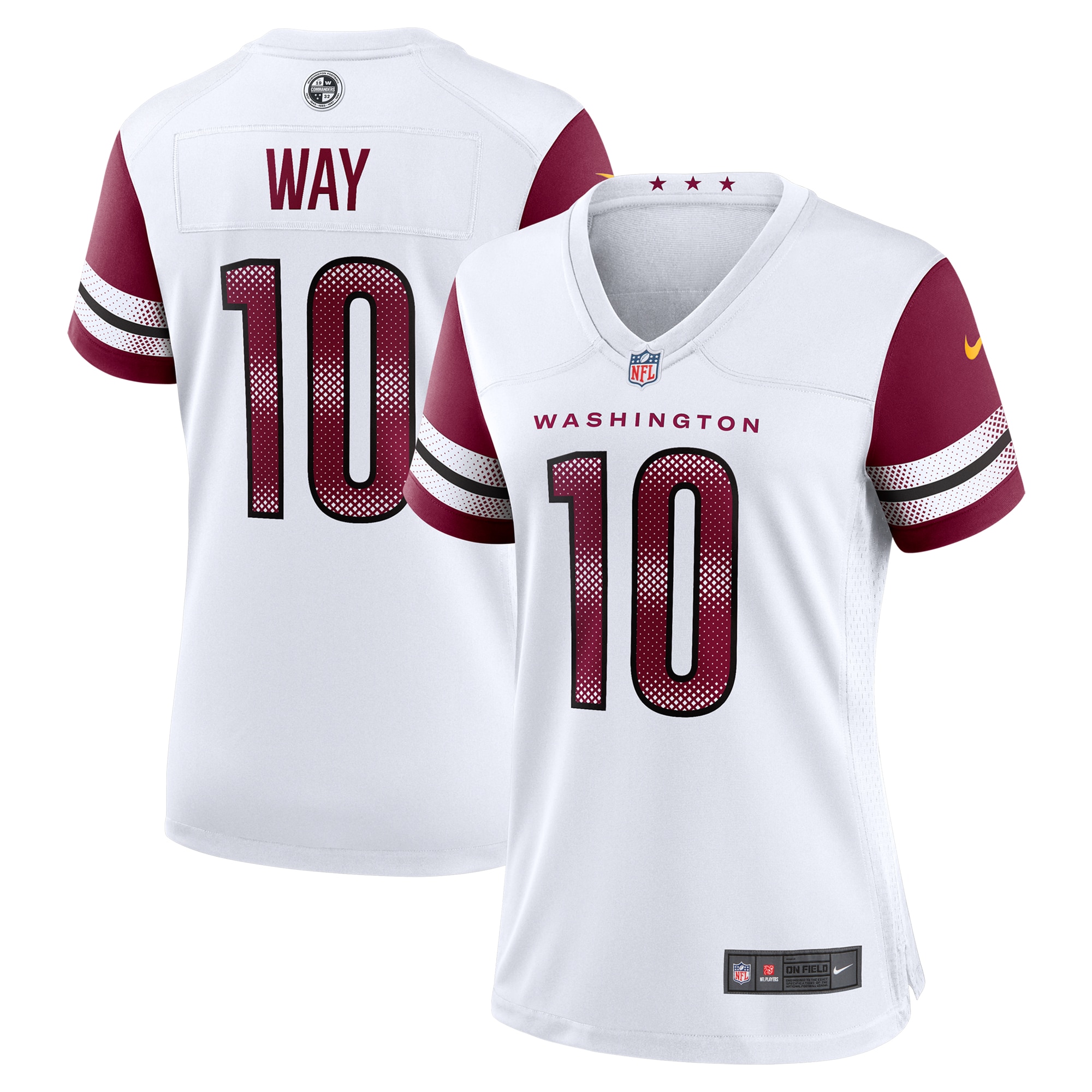 Washington Commanders Tress Way White Game NFL Jersey Women's