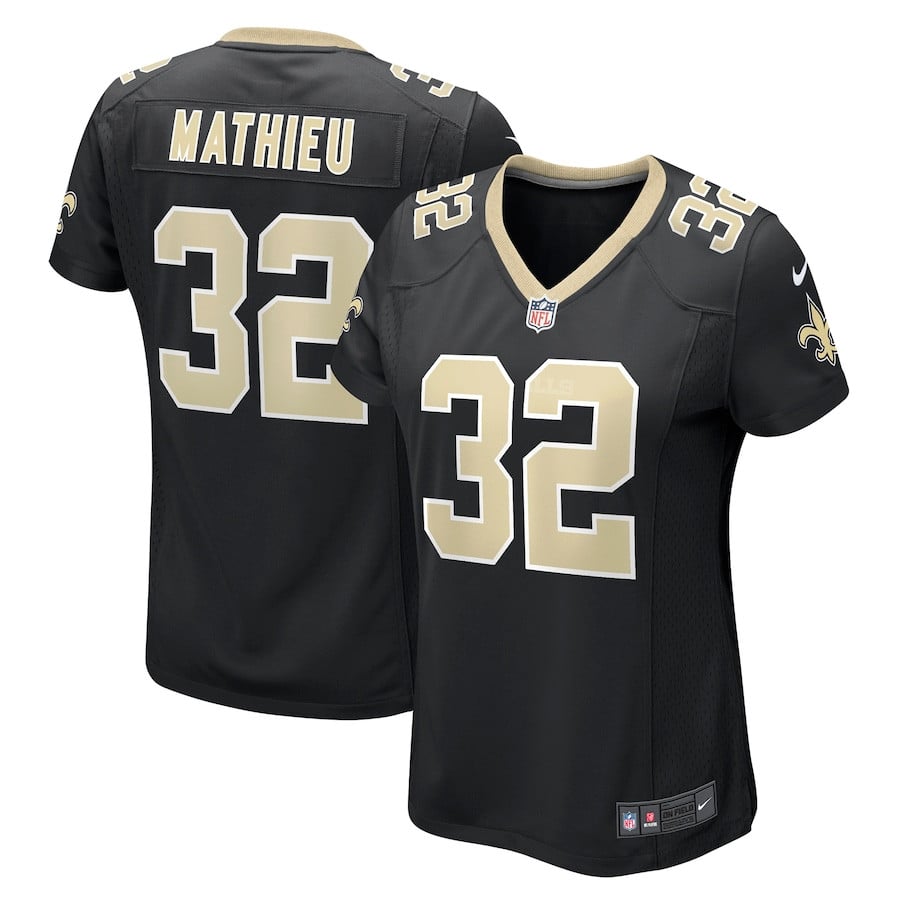 Tyrann Mathieu 32 New Orleans Saints Black NFL Jersey Women's