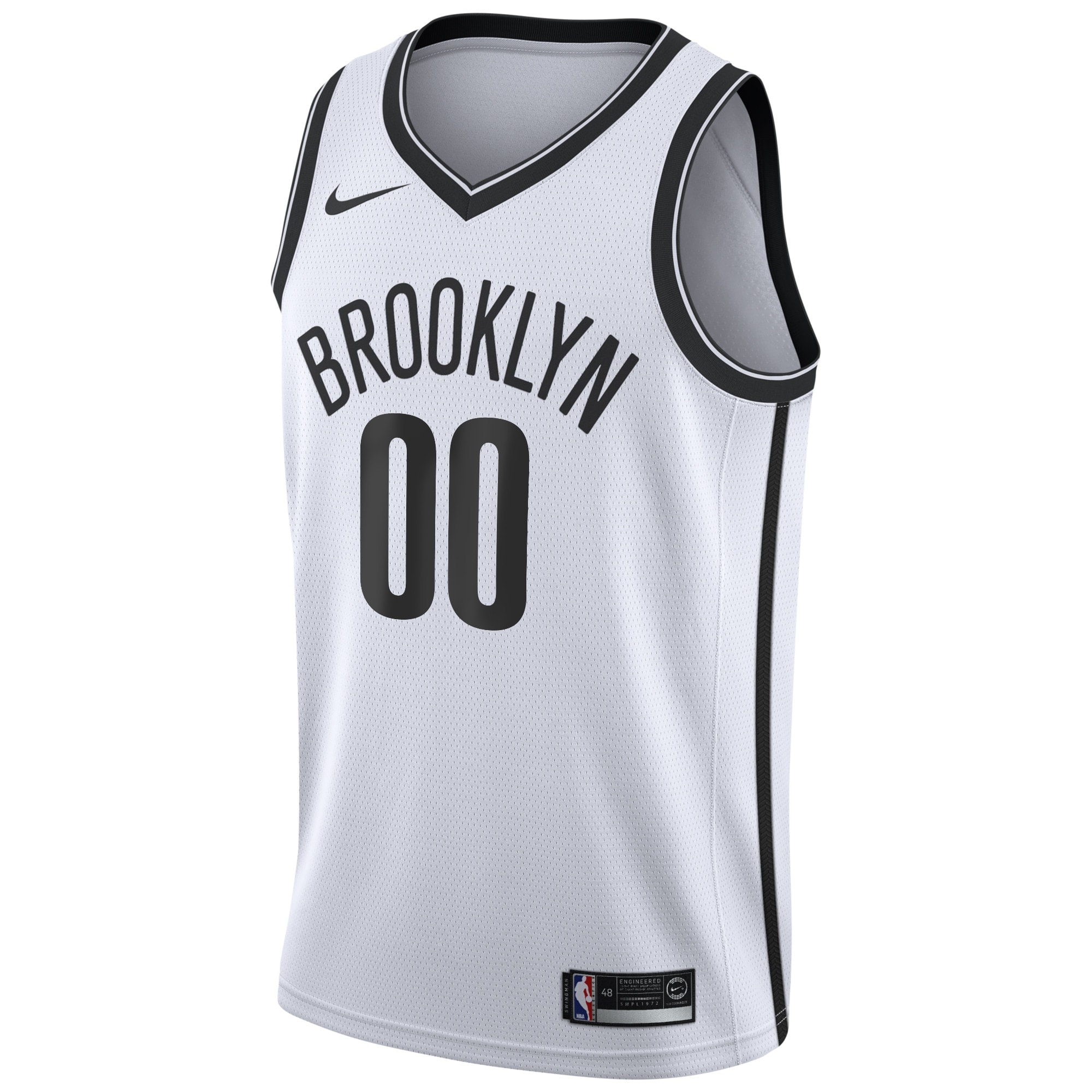 Brooklyn Nets Association Edition Swingman White Custom NBA Jersey Men's