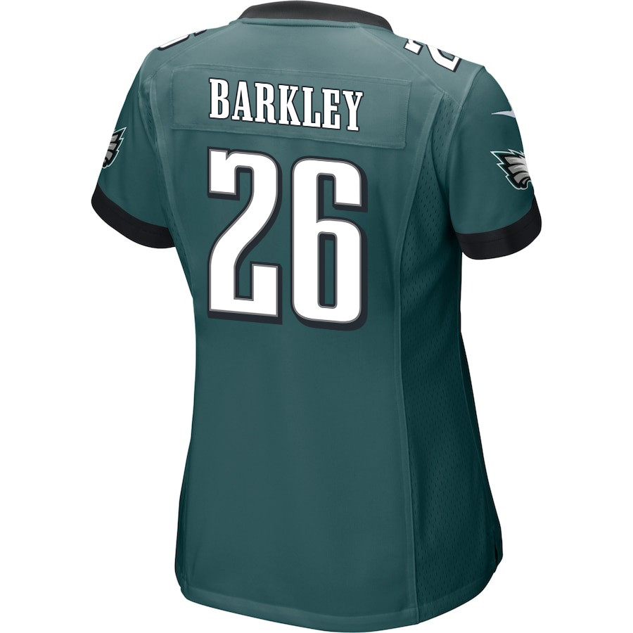 Saquon Barkley 26 Philadelphia Eagles Game Midnight Green NFL Jersey Women's