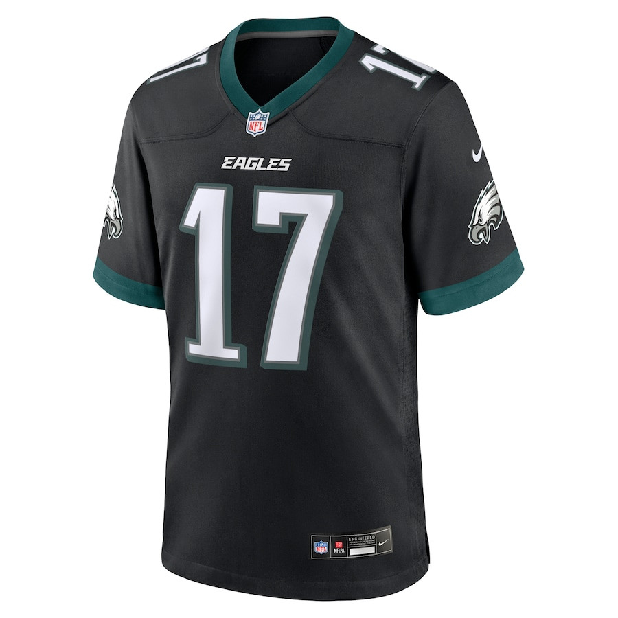 Nakobe Dean 17 Philadelphia Eagles Alternate Game Black NFL Jersey Men's