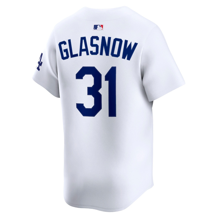 Tyler Glasnow 31 Los Angeles Dodgers Home Limited Player White MLB Jersey Men's