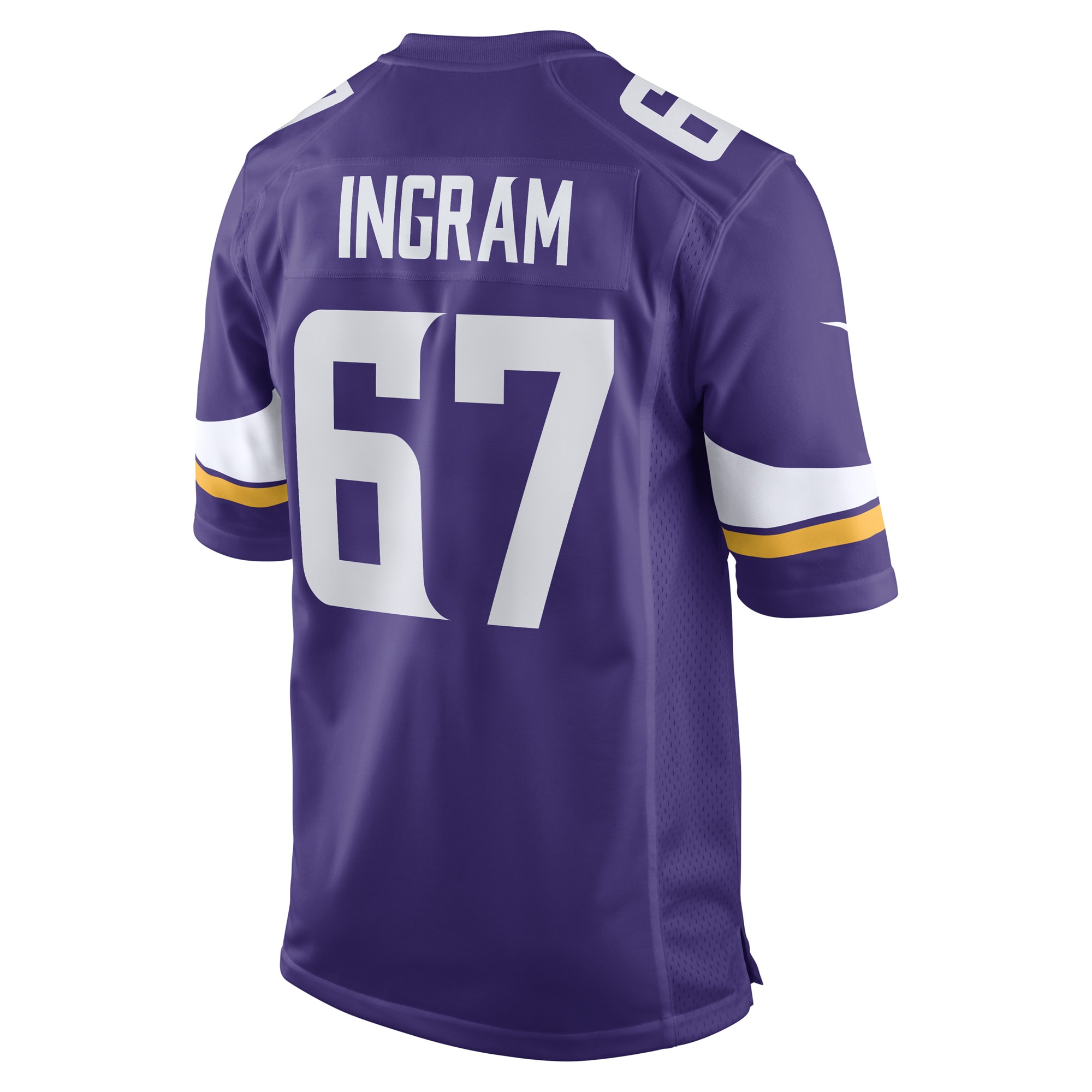 Minnesota Vikings Ed Ingram Purple Game Player NFL Jersey Men's