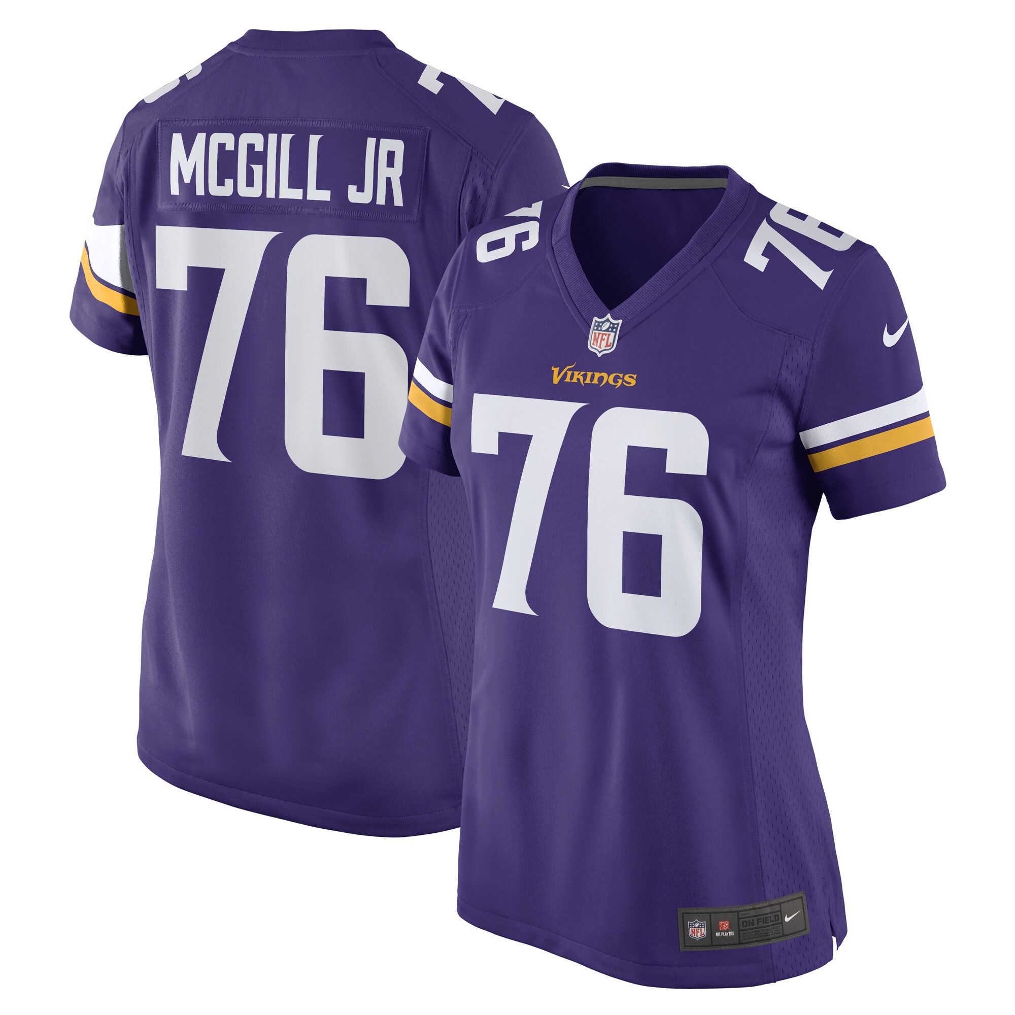 Minnesota Vikings T.Y. McGill Jr. Purple Game Player NFL Jersey Women's