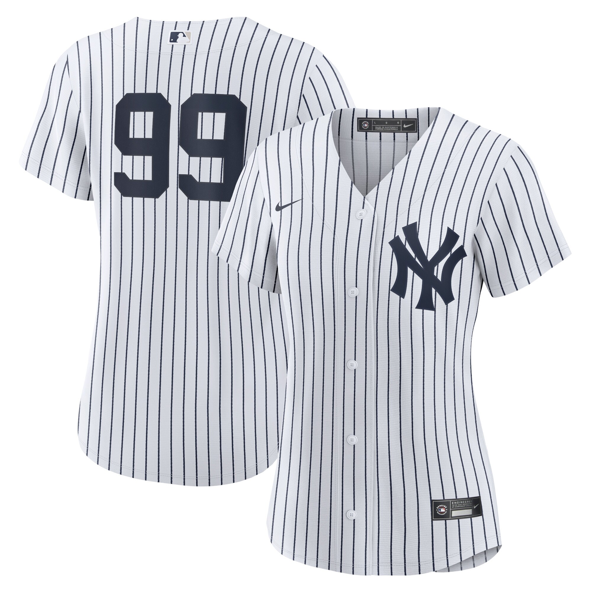 New York Yankees Aaron Judge White Home Player MLB Jersey Women's