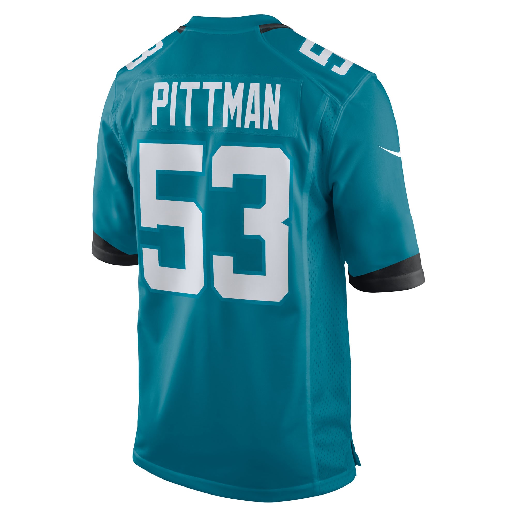 Jacksonville Jaguars Anthony Pittman Teal Team Game NFL Jersey Men's