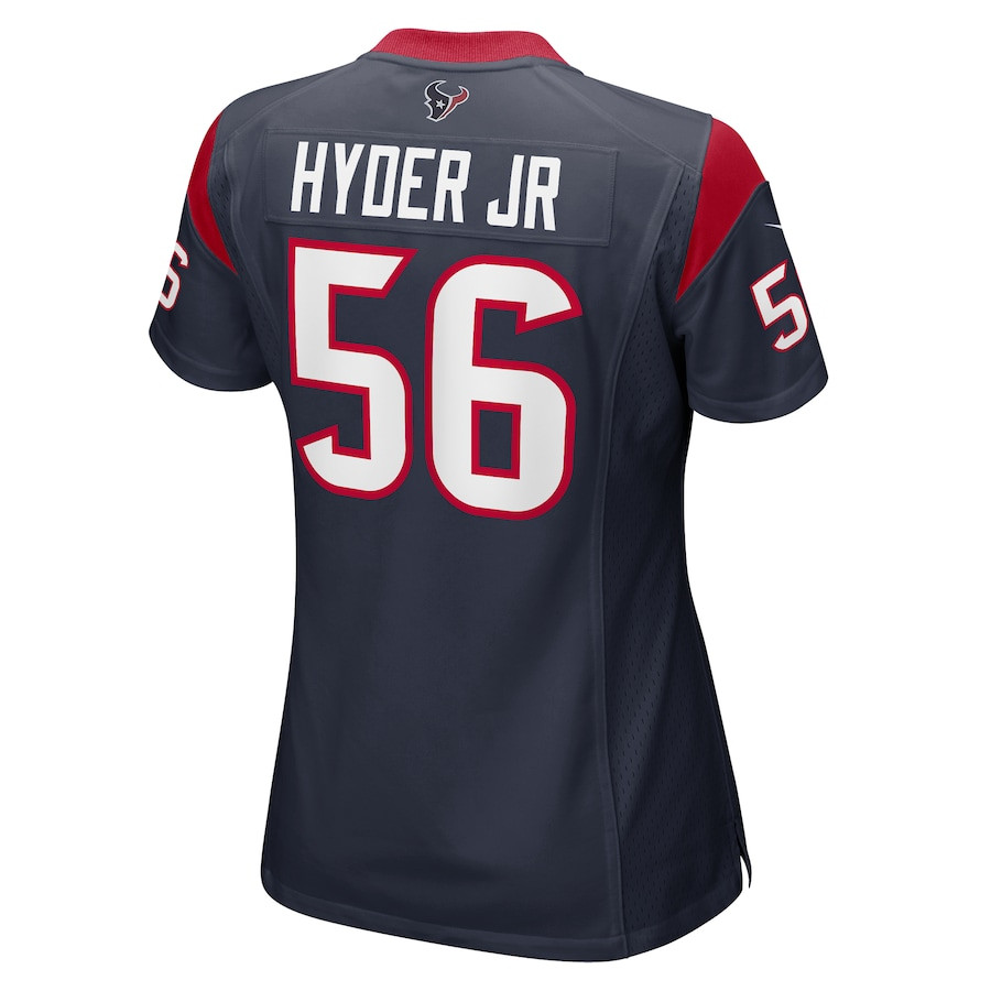 Kerry Hyder Jr. 56 Houston Texans Game Navy NFL Jersey Women's