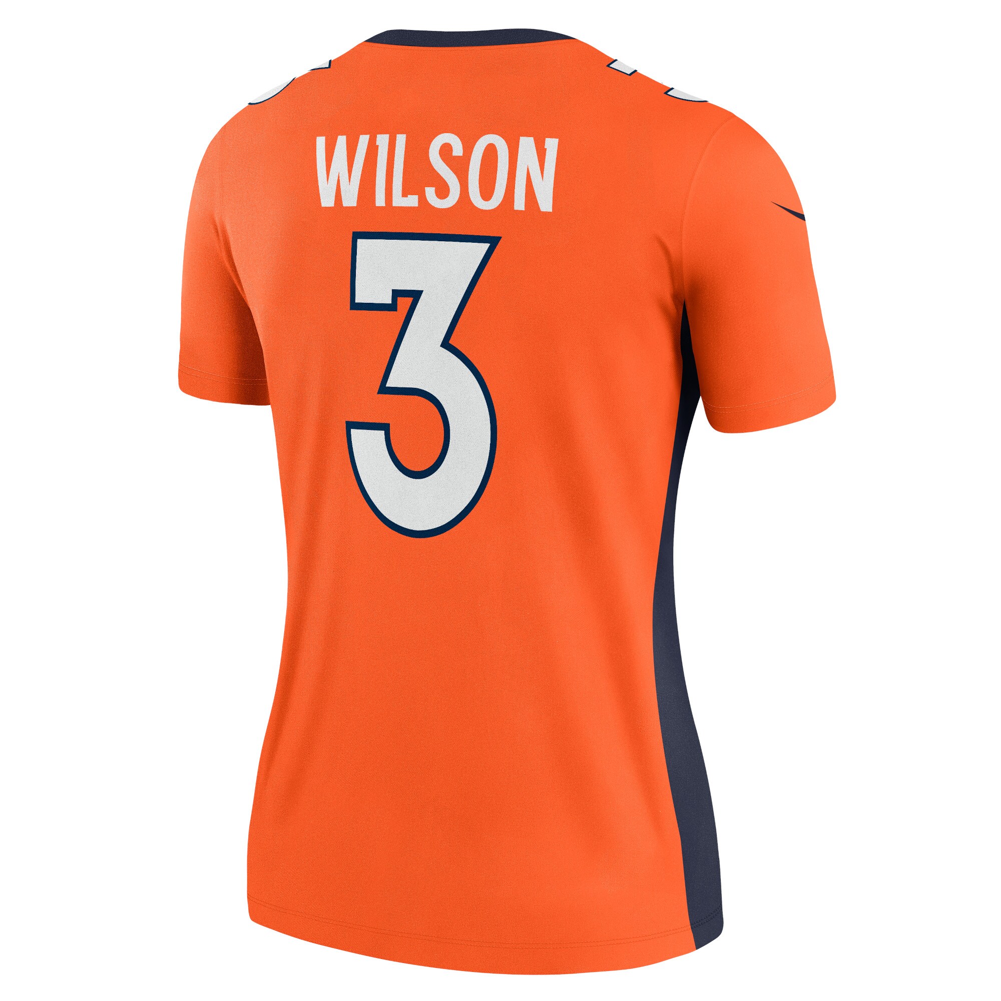 Denver Broncos Russell Wilson Orange Team Legend Player Performance Top NFL Jersey Women's