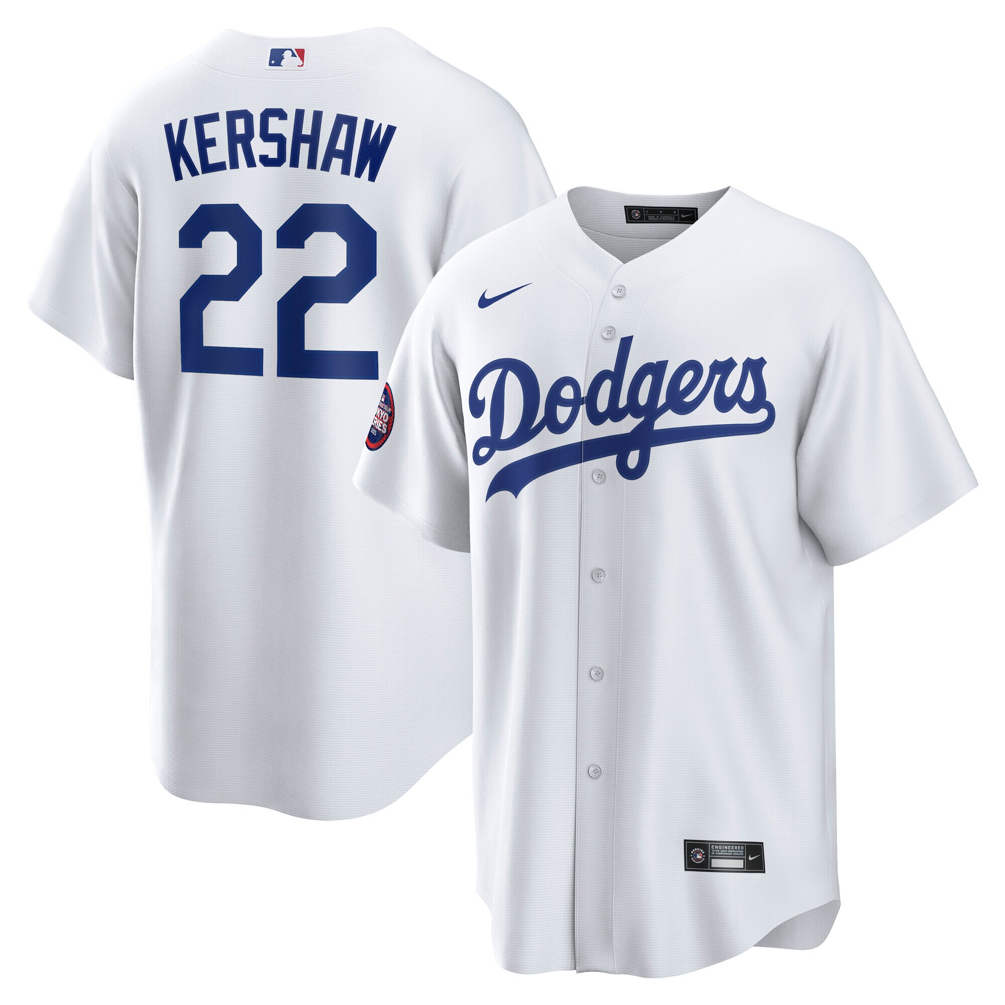 Los Angeles Dodgers Clayton Kershaw White 2025 World Tour: Tokyo Series Home Player MLB Jersey Men's