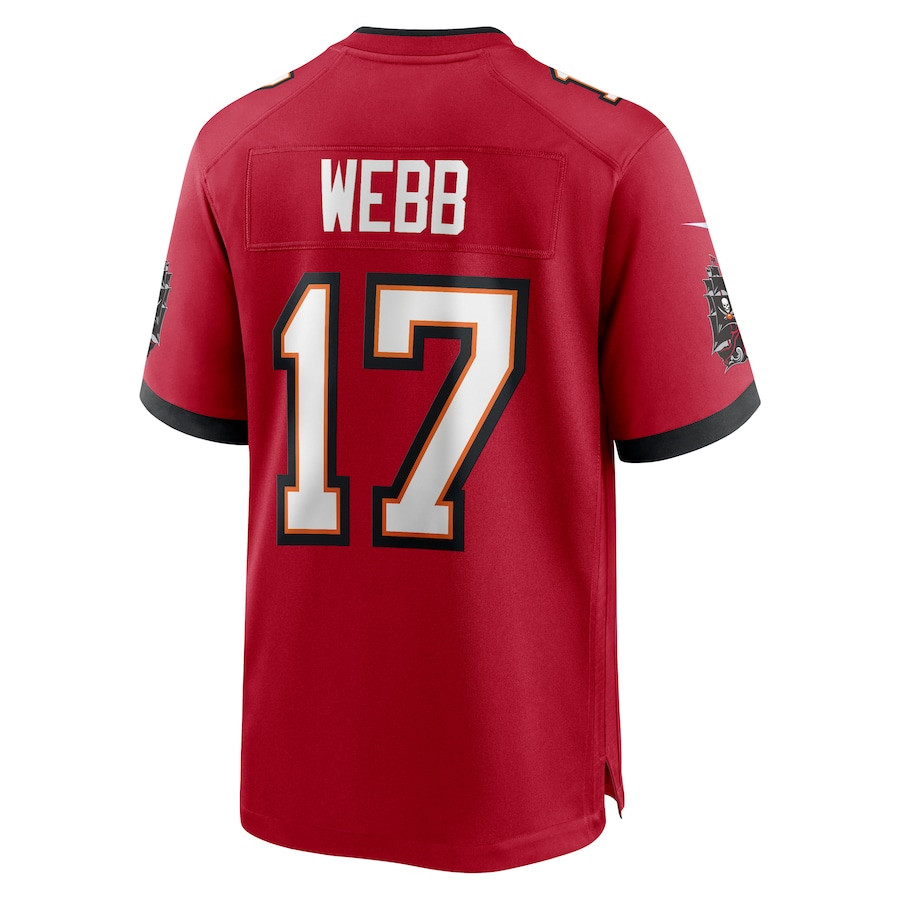 Raleigh Webb 17 Tampa Bay Buccaneers Game Red NFL Jersey Men's