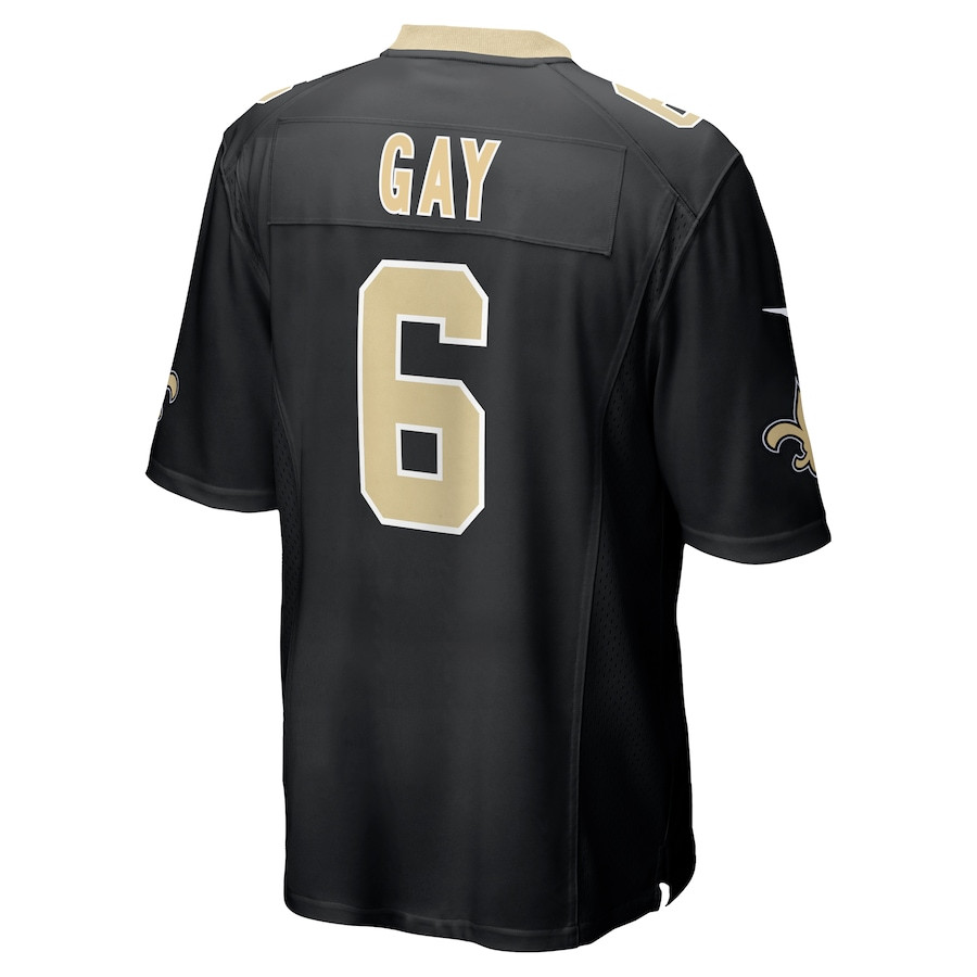 Willie Gay 6 New Orleans Saints Game Black NFL Jersey Men's