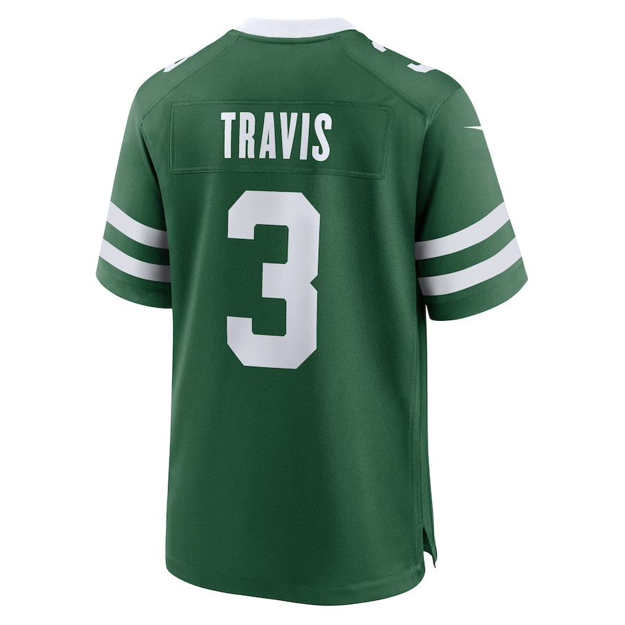 Jordan Travis 3 New York Jets Team Game Legacy Green NFL Jersey Men's