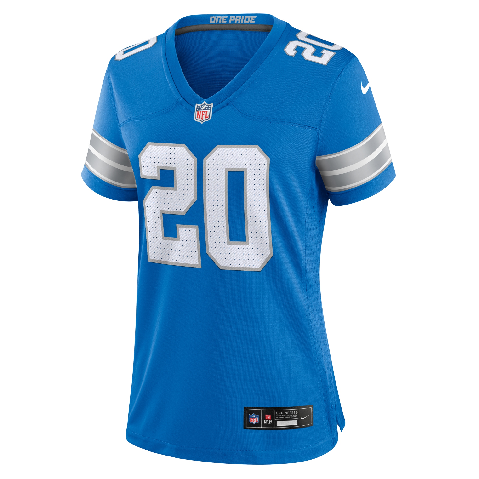 Detroit Lions Barry Sanders Blue Retired Player Game NFL Jersey Women's
