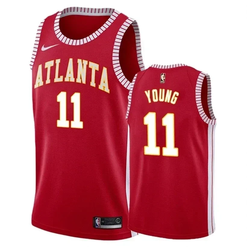 Atlanta Hawks Trae Young 11 Classic Red NBA Jersey Men's