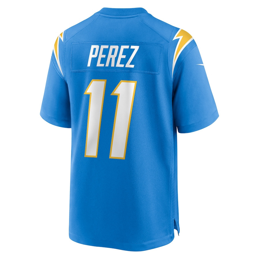 Luis Perez 11 Los Angeles Chargers Team Game Powder Blue NFL Jersey Men's