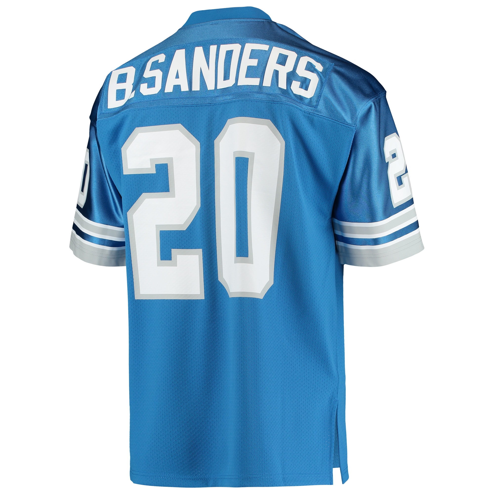 Detroit Lions 1991 Barry Sanders Mitchell Ness Blue Throwback Retired Player NFL Jersey Men's
