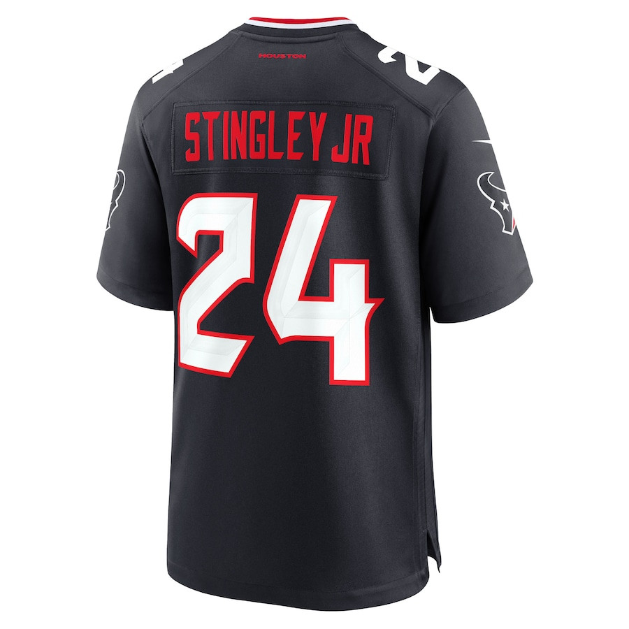Derek Stingley Jr. 24 Houston Texans Game Navy NFL Jersey Men's