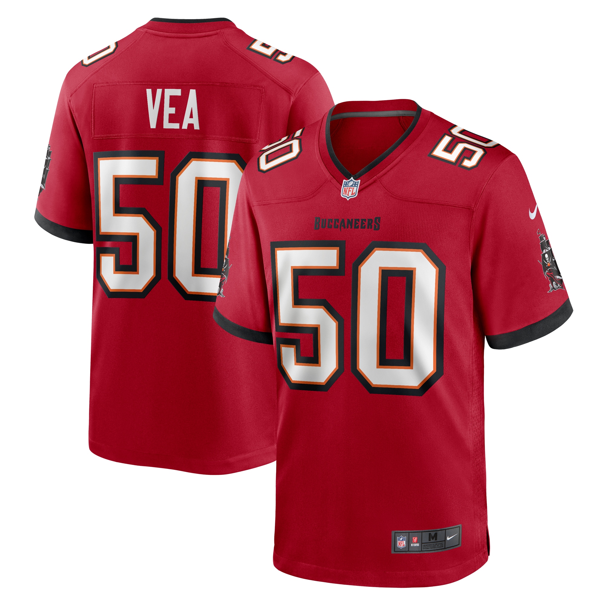 Tampa Bay Buccaneers Vita Vea Red Game NFL Jersey Men's