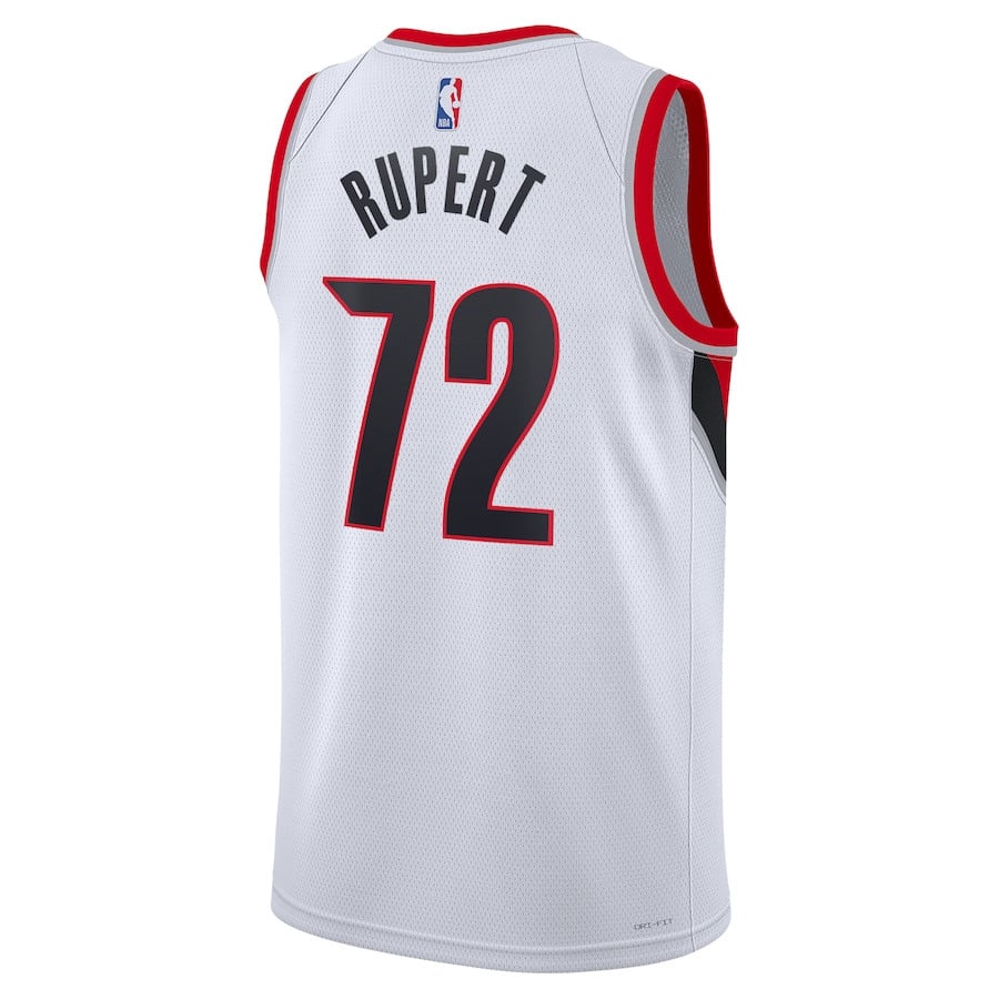 Rayan Rupert 72 Portland Trail Blazers Unisex Swingman Association Editio White NBA Jersey Unisex