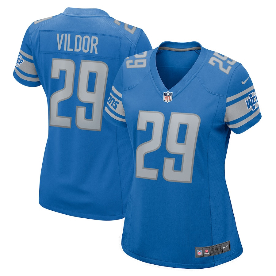 Kindle Vildor 29 Detroit Lions Game Blue NFL Jersey Women's