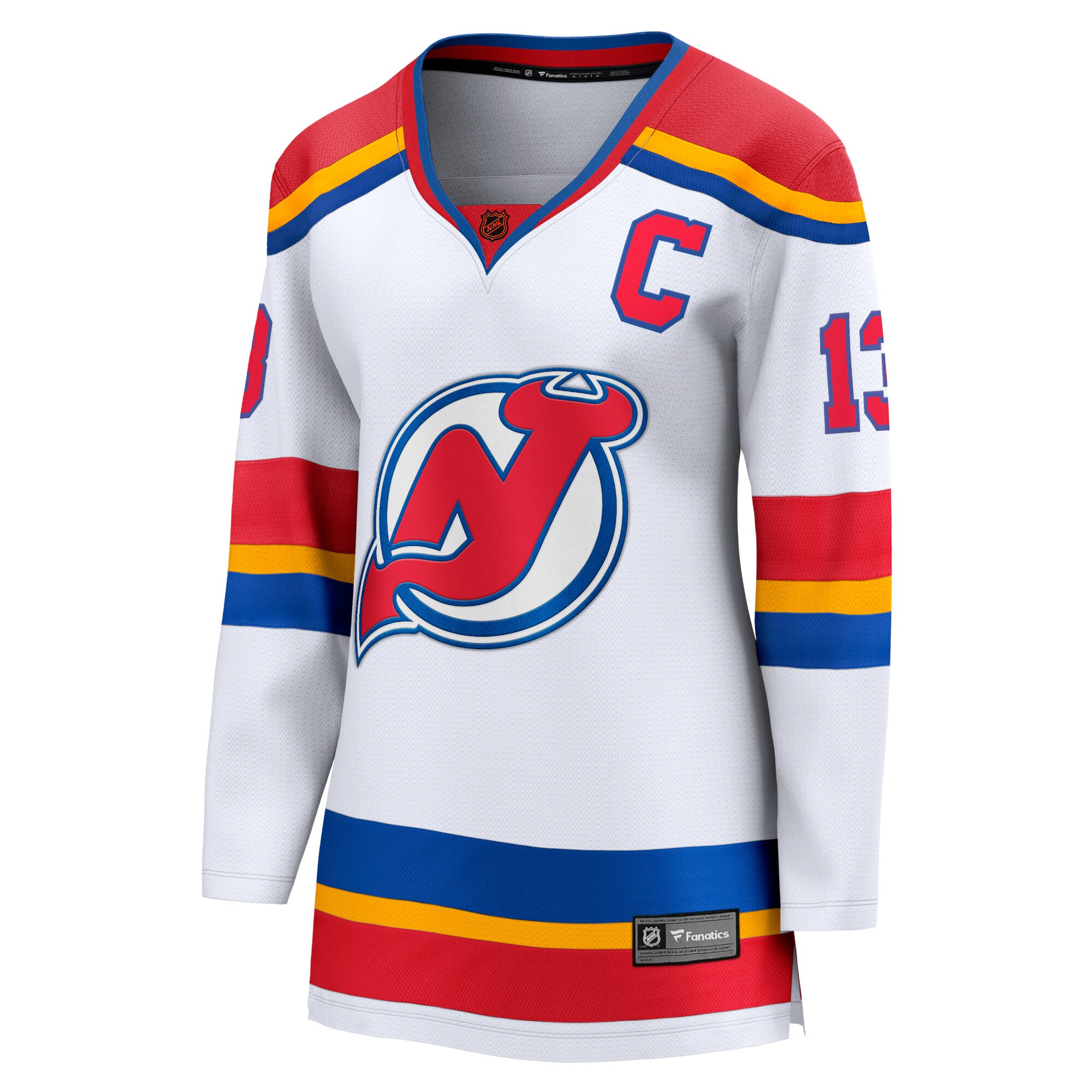 New Jersey Devils Nico Hischier White Captain Patch Special Edition 2.0 Breakaway Player NHL Jersey Women's