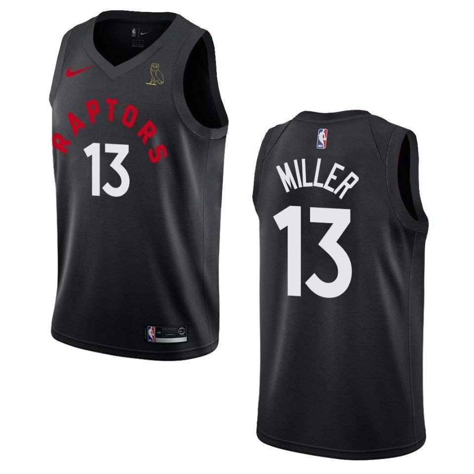 Toronto Raptors 13 Malcolm Miller Drake Ovo Collection Black NBA Jersey Men's
