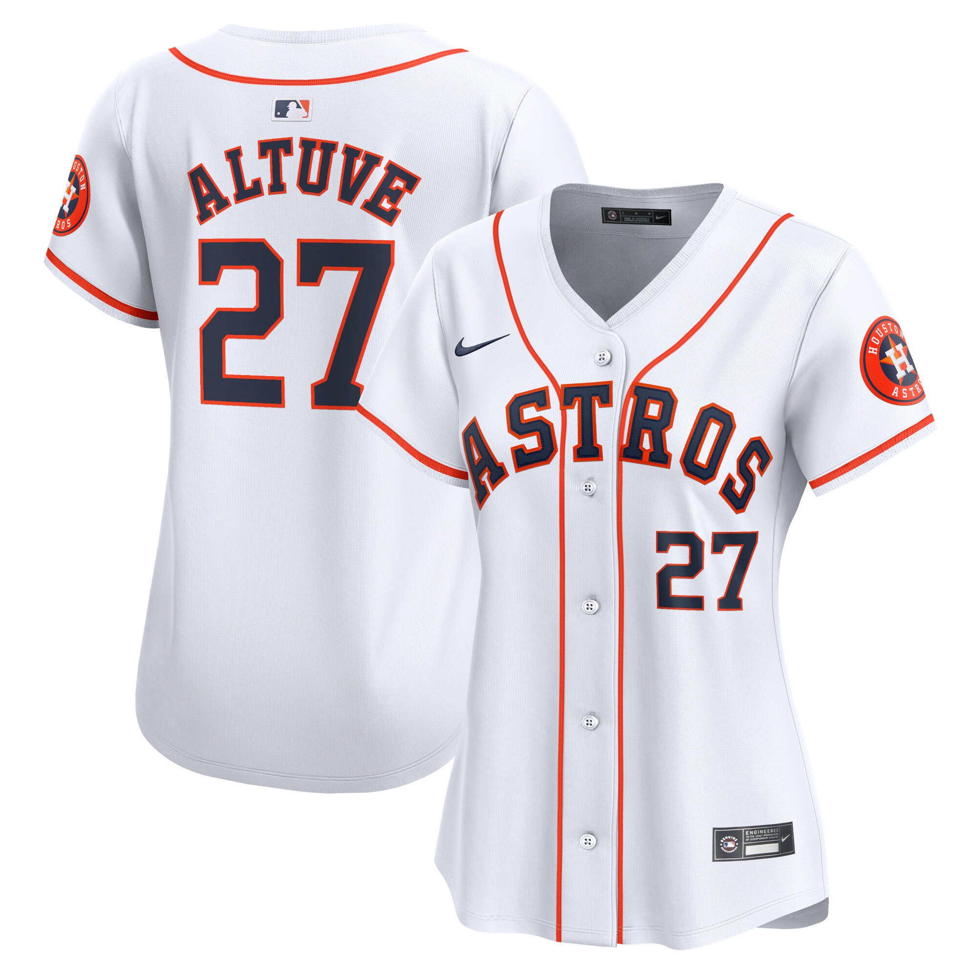Houston Astros Jose Altuve White Home Limited Player MLB Jersey Women's