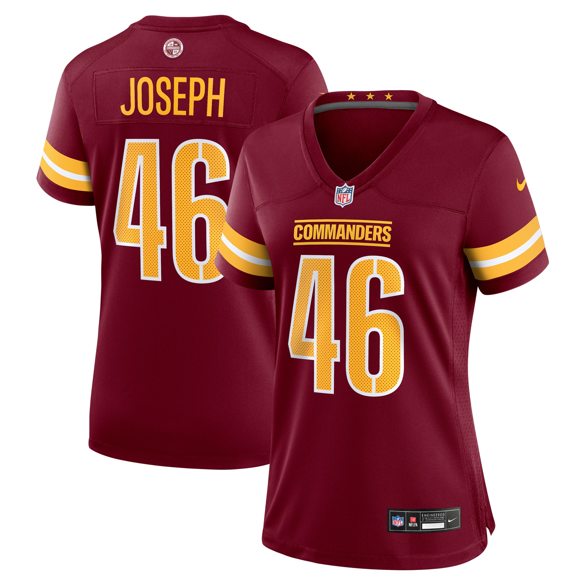 Washington Commanders Greg Joseph Burgundy Team Game NFL Jersey Women's