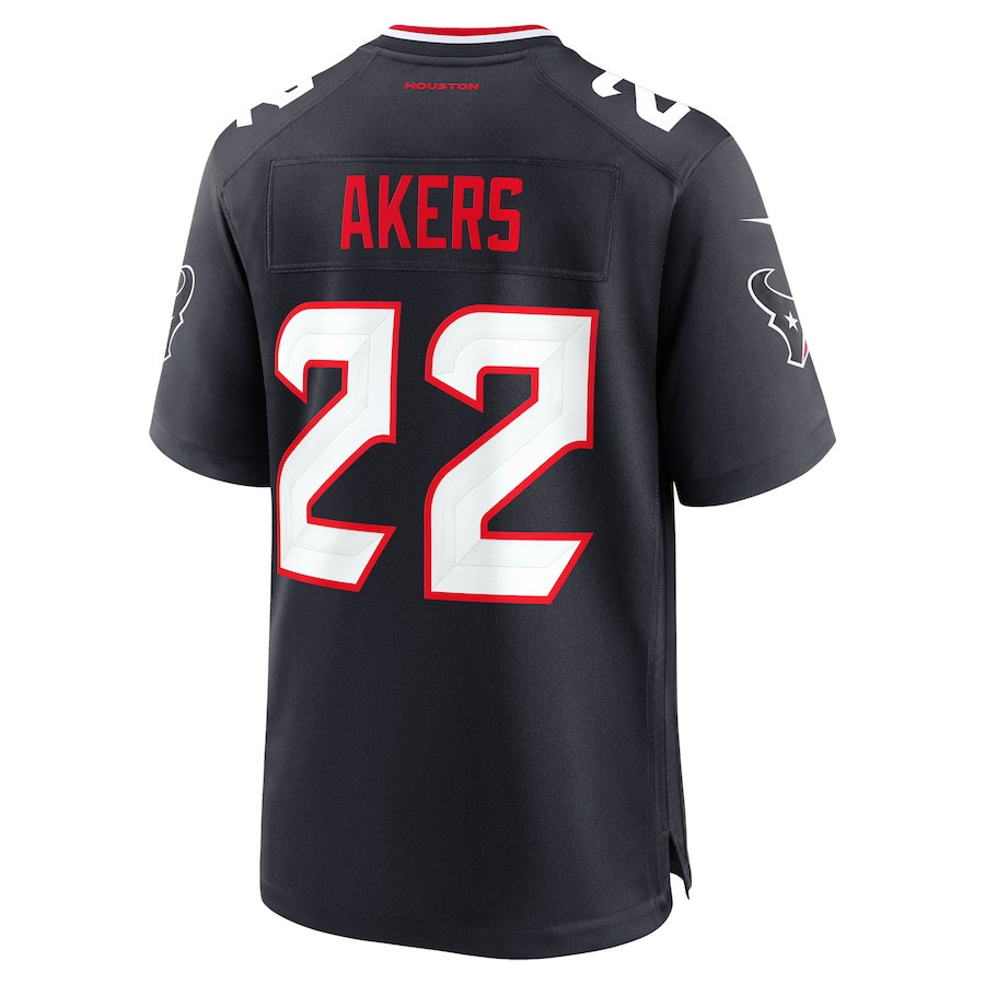 Cam Akers 22 Houston Texans Team Game Navy NFL Jersey Men's