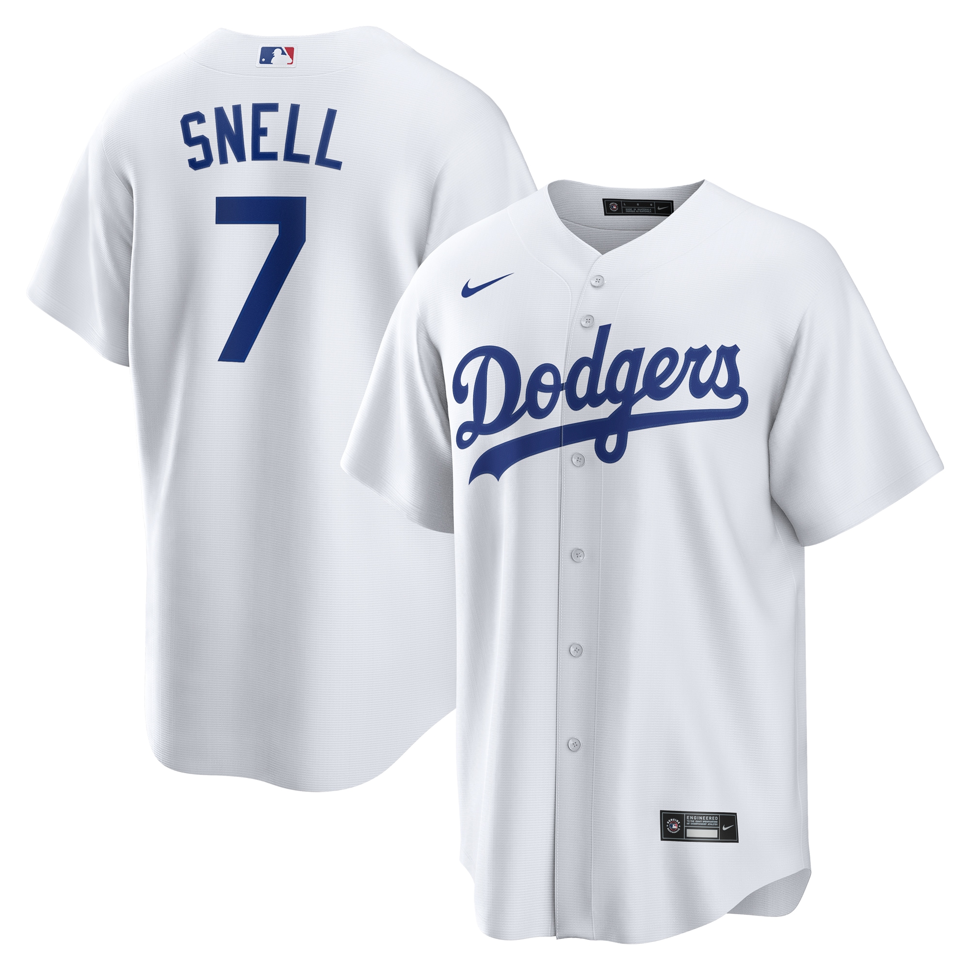 Los Angeles Dodgers Blake Snell White Home Player MLB Jersey Men's