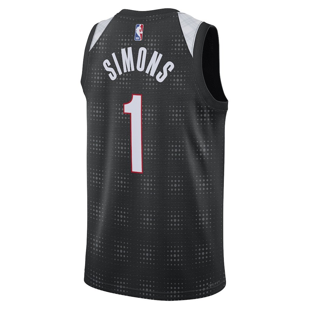 Anfernee Simons 1 Portland Trail Blazers Unisex 2024/25 Swingman Player City Edition Black NBA Jersey Unisex