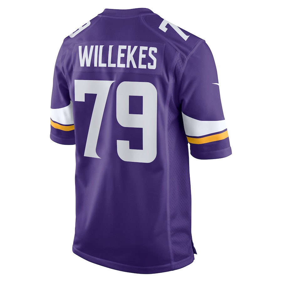 Kenny Willekes 79 Minnesota Vikings Game Purple NFL Jersey Men's