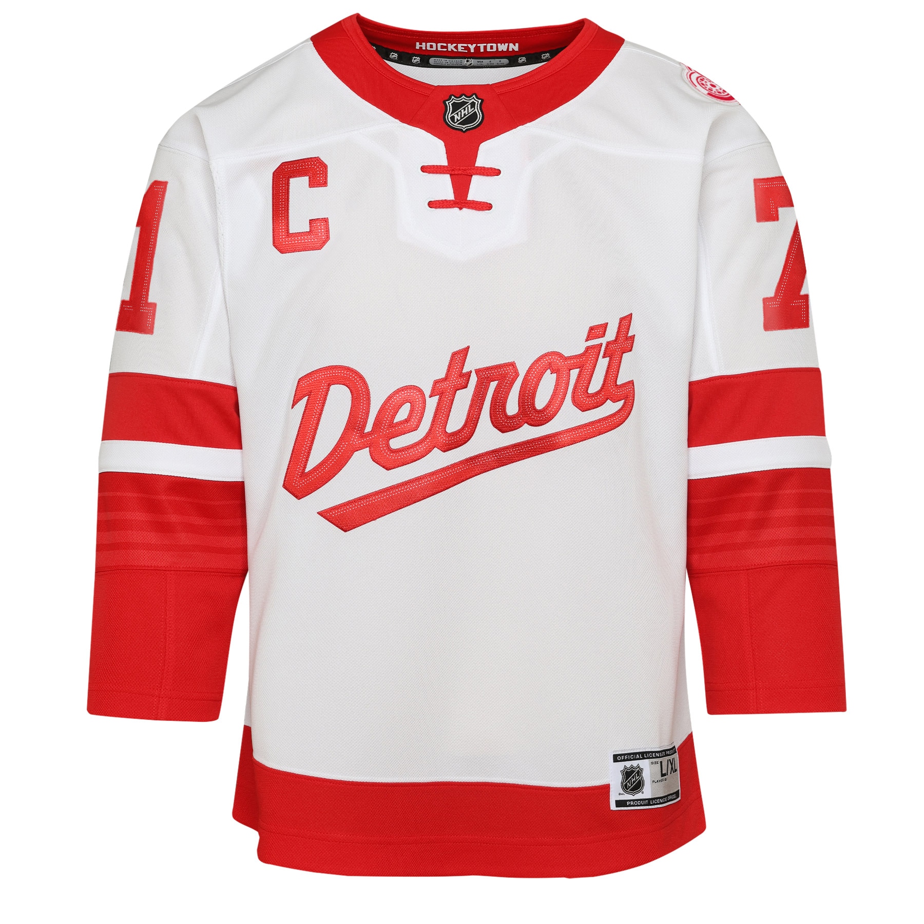 Detroit Red Wings Dylan Larkin White 2025 Stadium Series Premier Player NHL Jersey Youth