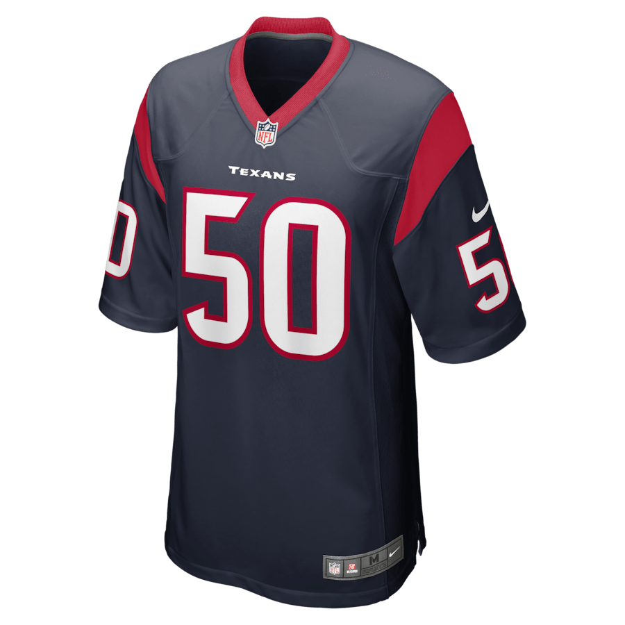 Chase Winovich 50 Houston Texans Game Navy NFL Jersey Men's