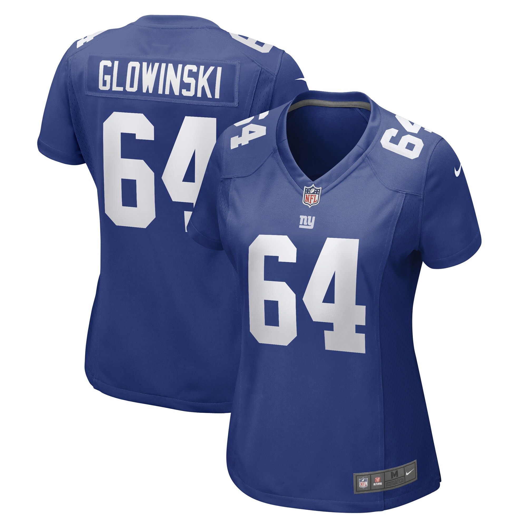 New York Giants Mark Glowinski Royal Game Player NFL Jersey Women's