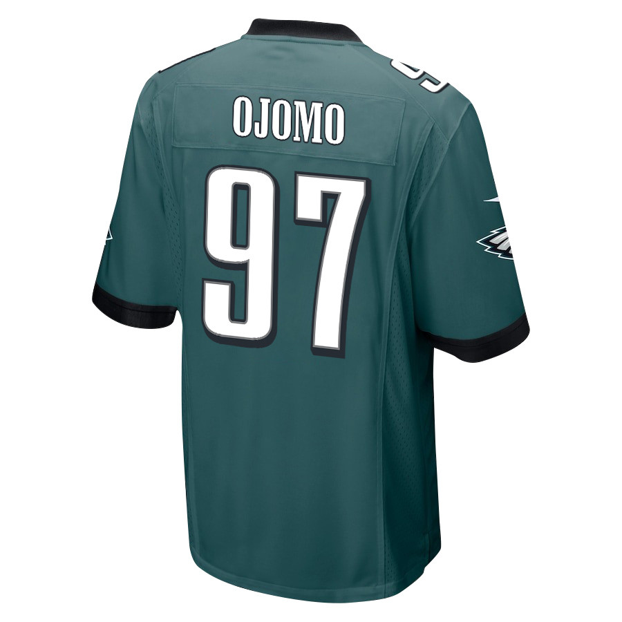 Moro Ojomo 97 Philadelphia Eagles Super Bowl LIX New Orleans Patch Game Midnight Green NFL Jersey Men's