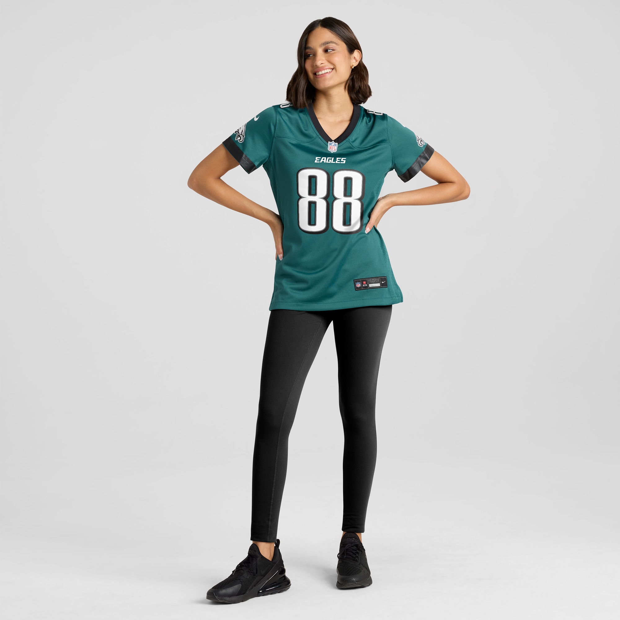 Philadelphia Eagles Dallas Goedert Midnight Green Team Game NFL Jersey Women's
