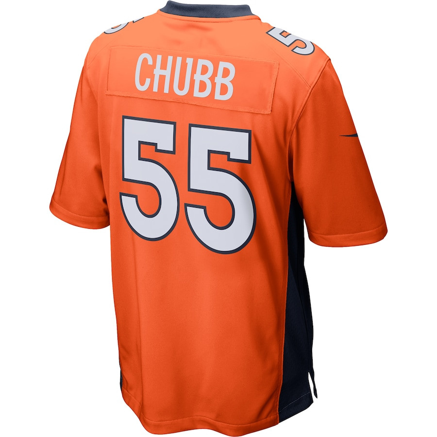 Bradley Chubb 55 Denver Broncos Game Orange NFL Jersey Men's