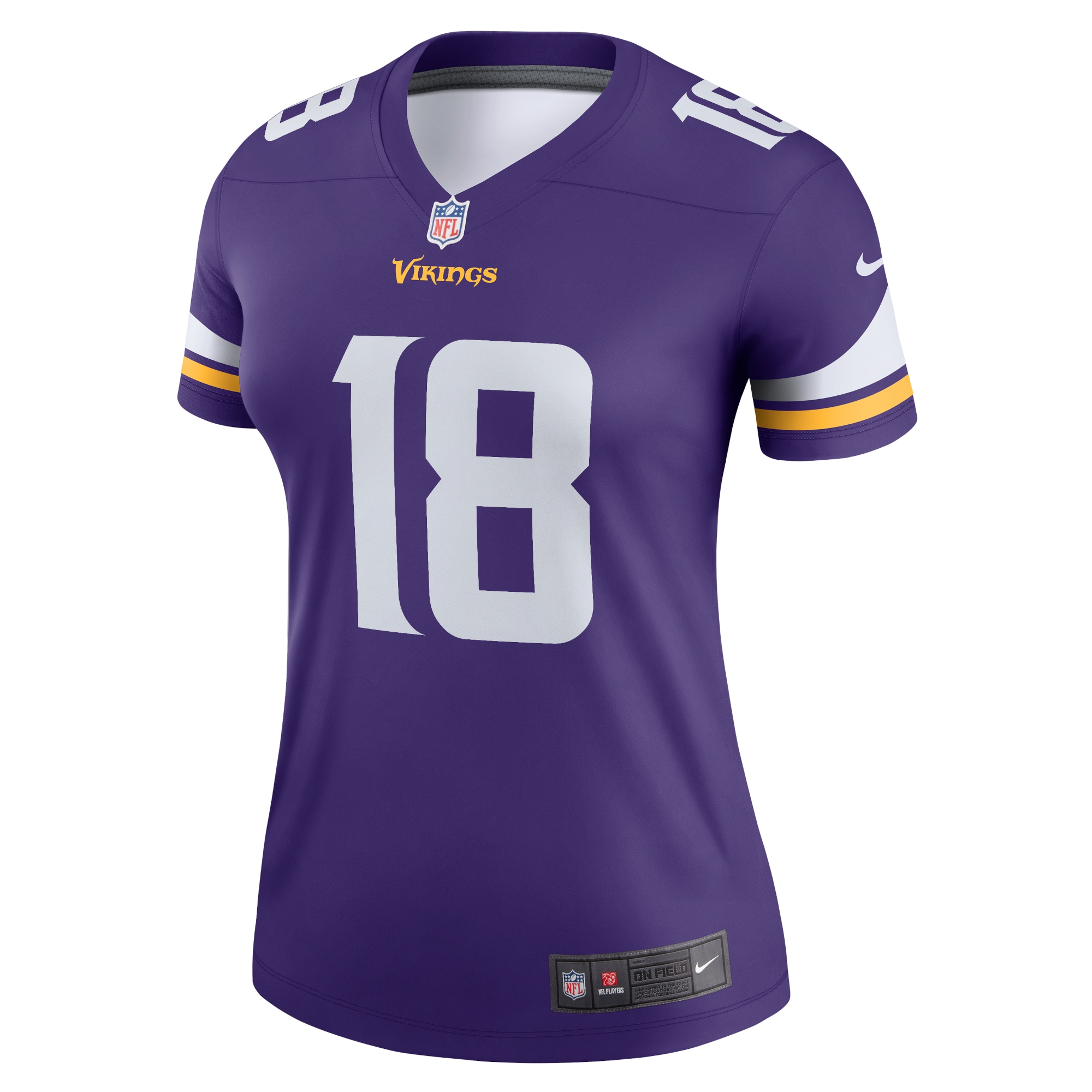 Minnesota Vikings Justin Jefferson Purple Legend Player Performance Top NFL Jersey Women's