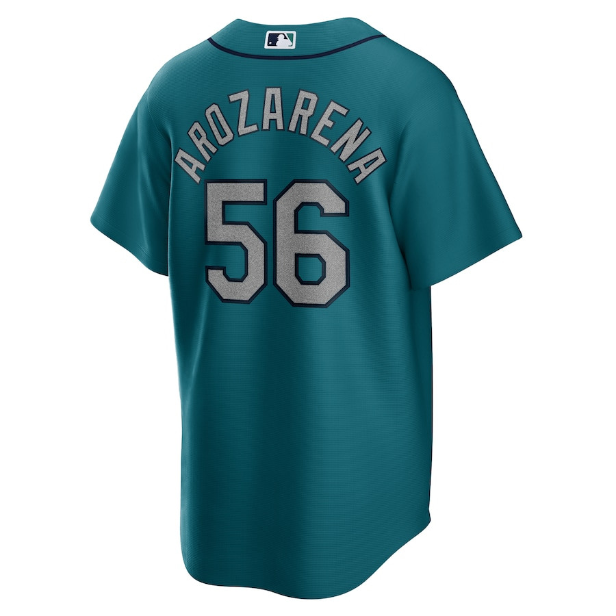 Randy Arozarena 56 Seattle Mariners Alternate Player Aqua MLB Jersey Men's