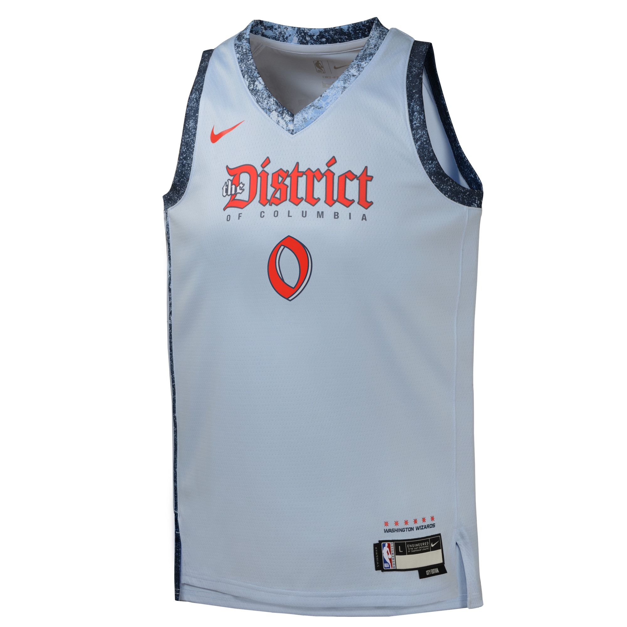 Camiseta City Edition Swingman de los Washington Wizards 2024 Azul Bilal Coulibaly Juvenil NBA Jersey Men's