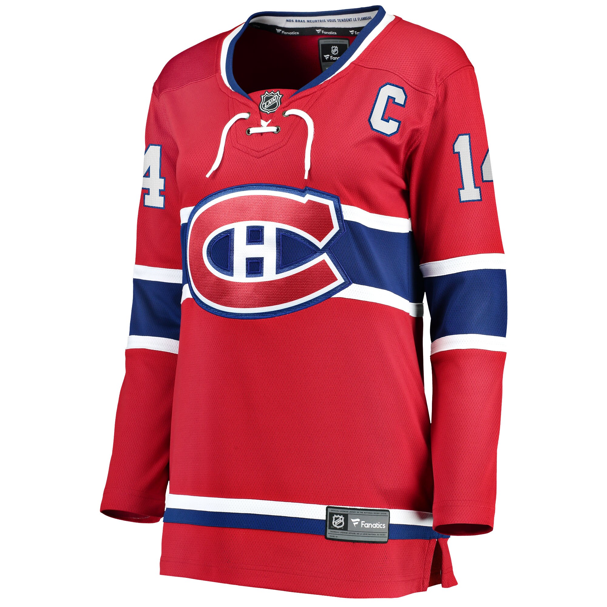 Montreal Canadiens Nick Suzuki Red Home Captain Patch Breakaway Player NHL Jersey Women's