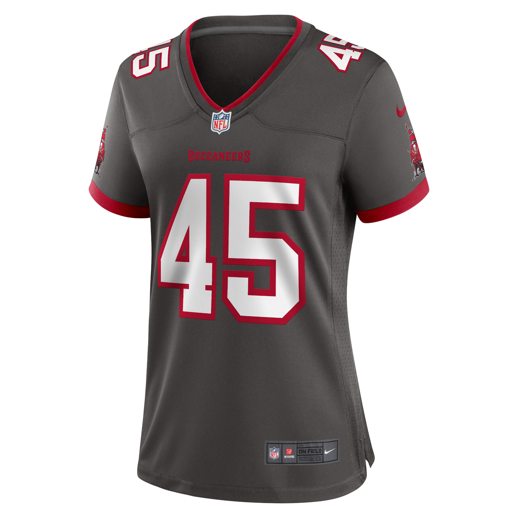 Tampa Bay Buccaneers Devin White Pewter Game NFL Jersey Women's
